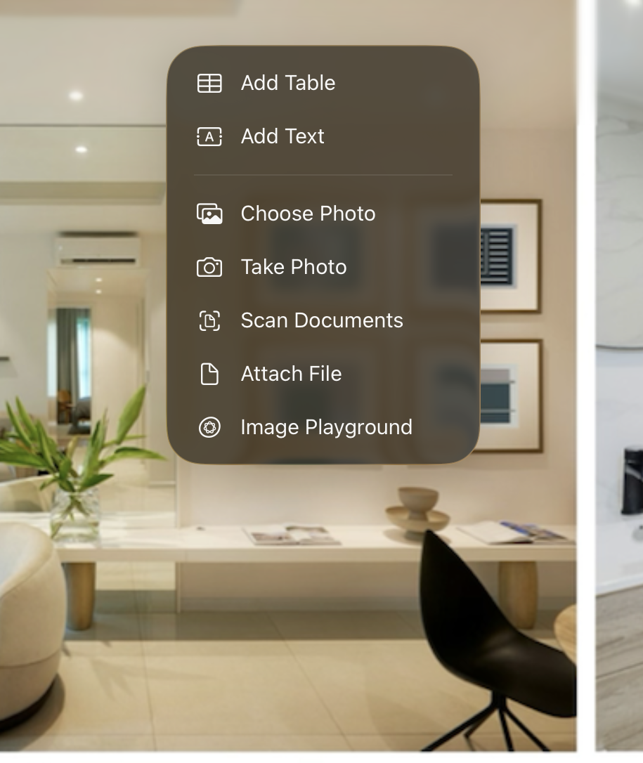 Document scanning and image creation in AxNote